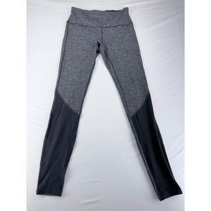 Lululemon Grey Space Dye Colorblock High Rise Leggings Size 8 Zipper Pocket